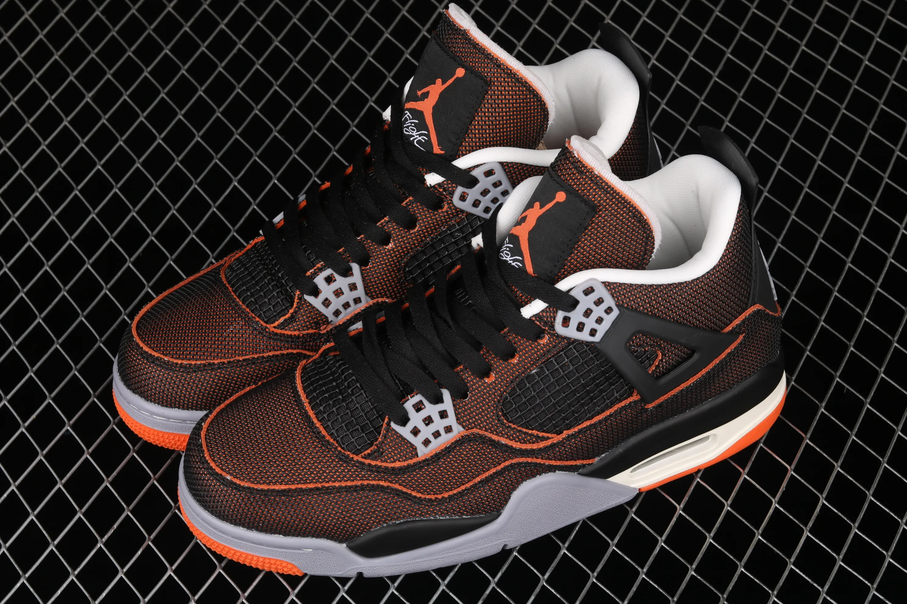 All categories Air Jordan Jordan series basketball shoes Air Jordan 4 G version Air Jordan 4 Retro SE AJ4 Joe 4 brass black orange starfish orange CW7183-100